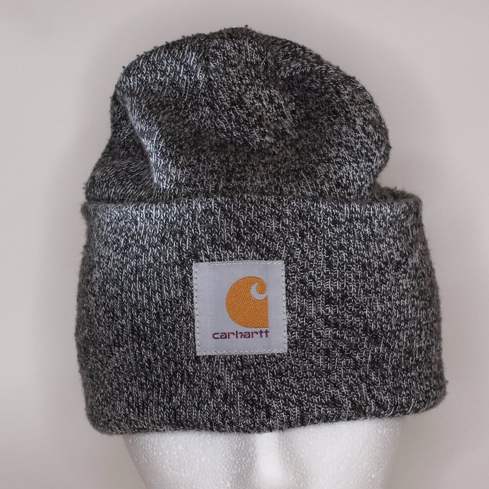 Carhartt Beanie Mens OS Gray Cuffed Knit Hat
